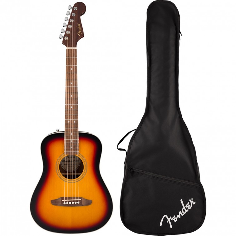 Акустична китара 3/4 Мини Fender California Standard Redondo™ Mini + калъф – професионален музикален продукт с високо качество за сцена, студио и репетиции