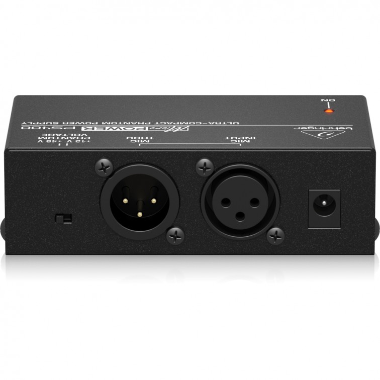 Фантомно захранване за микрофони Behringer PS400 – професионален музикален продукт с високо качество за сцена, студио и репетиции