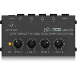 Стерео усилвател за слушалки Behringer HA400 – 4 канала