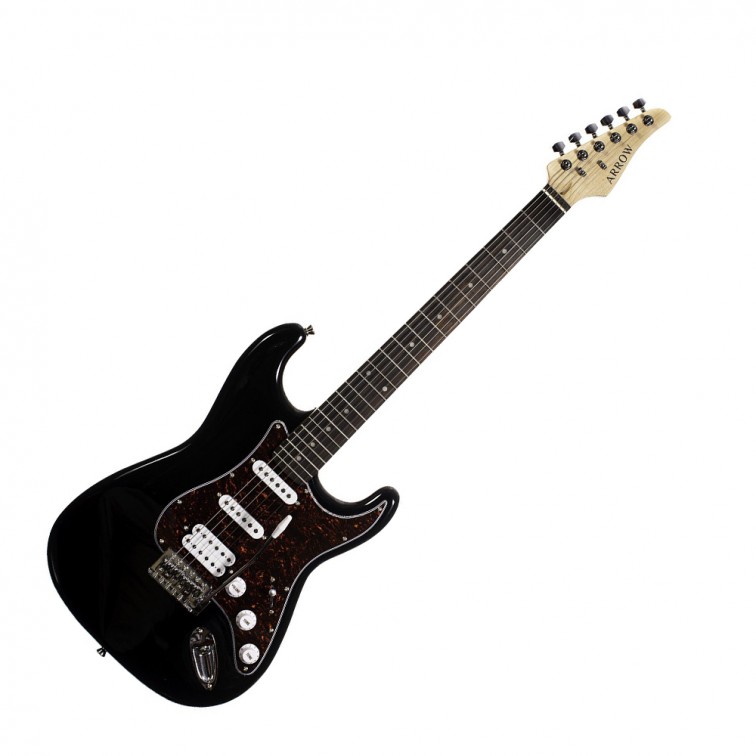 Електрическа китара Arrow ST 211 – Deep Black, Maple T-shell (by LAUDA AUDIO)