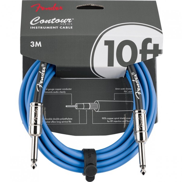 Инструментален кабел Fender Contour™ Series – Blue, 3 метра