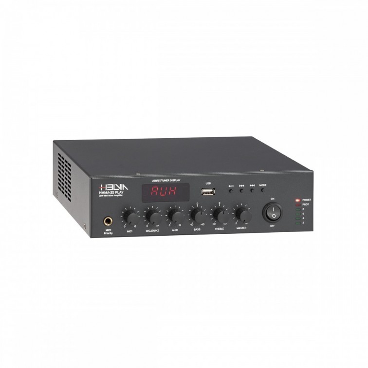 Усилвател с bluetooth 35W на 100V и 4-16ohm HMMA-35 PLAY