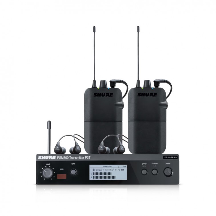 Дигитална мониторинг система с двойни слушалки SHURE PSM300 P3TR112TW - S8
