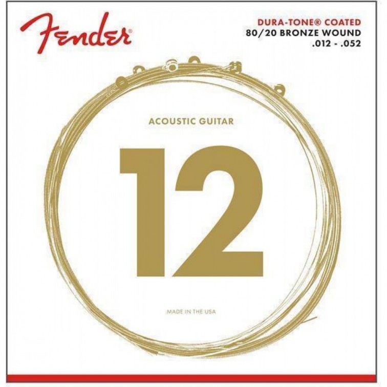 Струни за акустична китара Fender 12-52 80/20 Dura-Tone® 880L