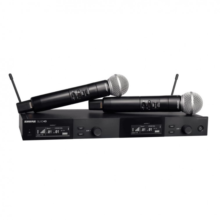 Двоен микрофон вокална безжична SM58 SHURE SLXD24DE/SM58-G59 система с микрофони 