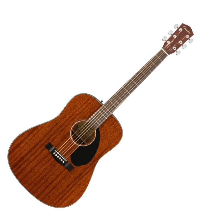 Акустична китара CD-60S Dreadnought, All-Mahogany by Fender, 6 струни, отличен тон, за начинаещи и напреднали
