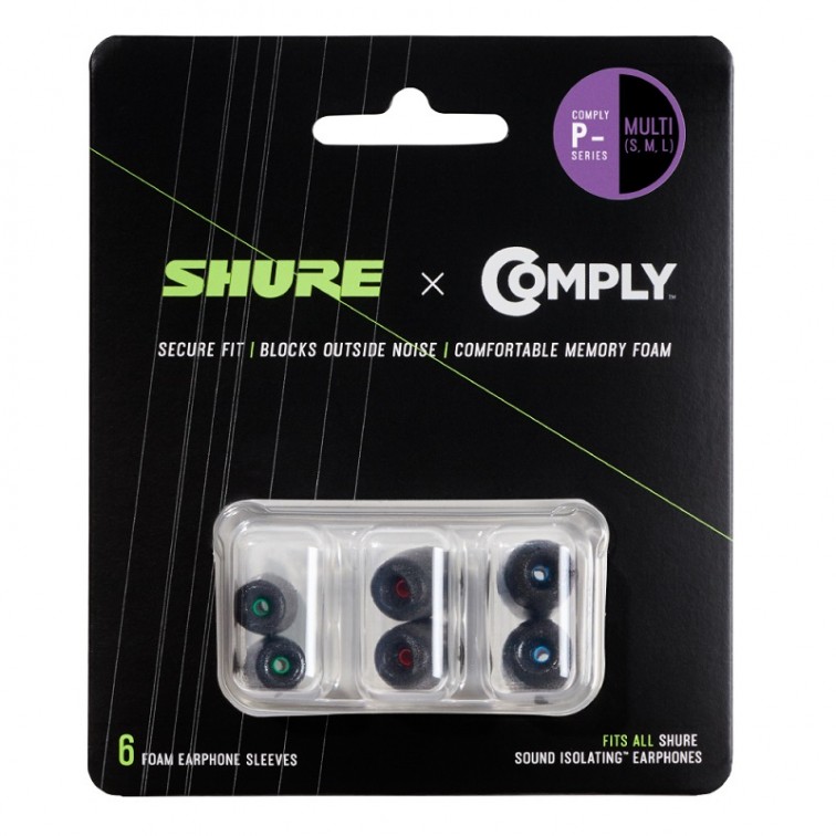 Резервни тапички слушалки in-ear серия SE и AONIC, комплект размери S, M, L SHURE EACYPF-6KIT, високо качество, професионална употреба