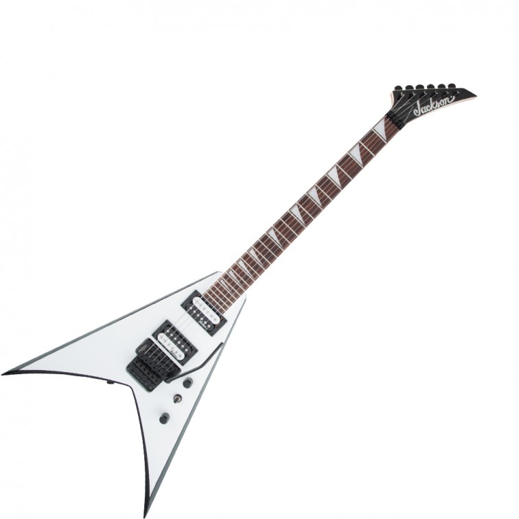 Електрическа китара Series King V™ JS32 White with Black Bevels by Jackson  – професионален музикален продукт с високо качество за сцена, студио и репетиции