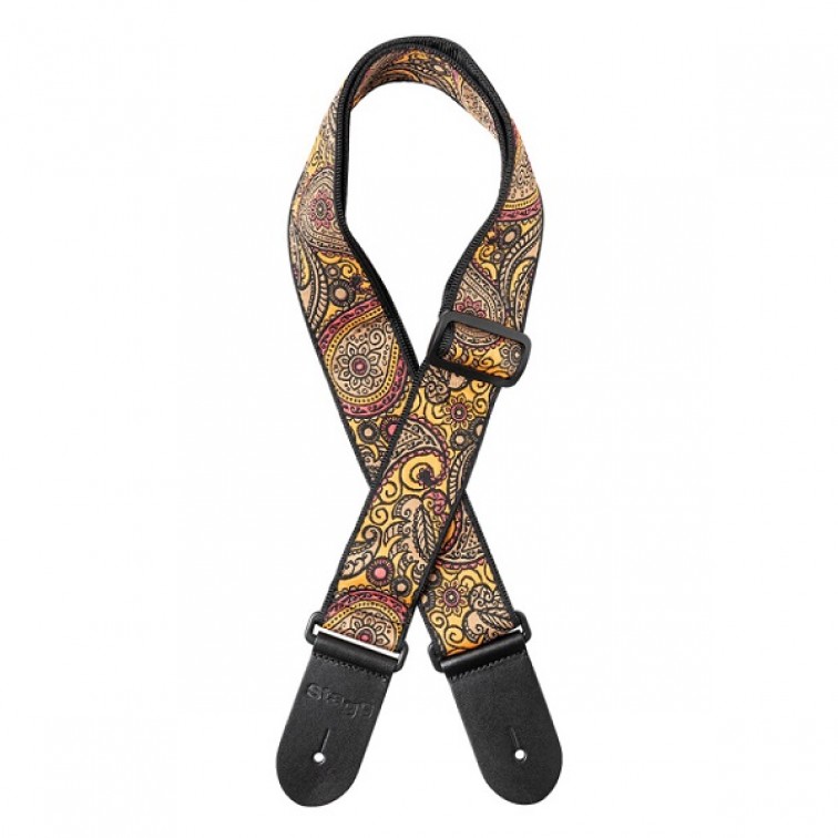 Stagg Колан за китара плетен - Paisley pattern