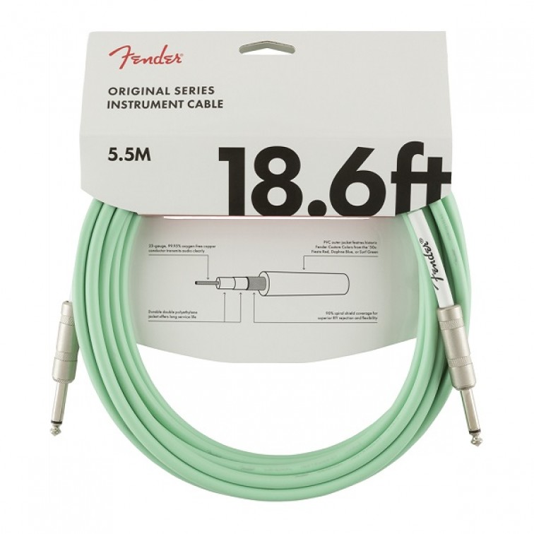 Инструментален кабел Fender Original Surf Green 5.5 метра
