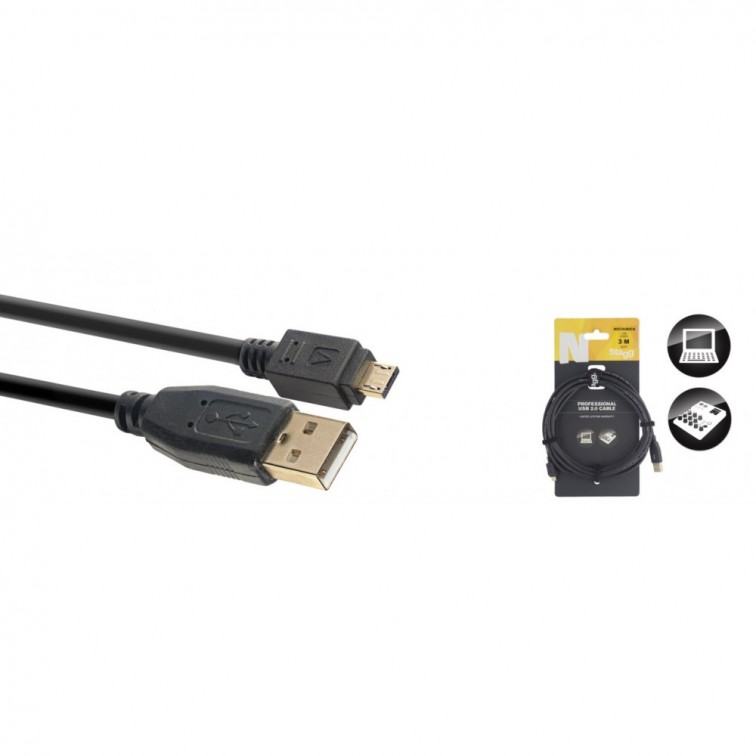 Кабел USB - mini USB 3 метра NCC3UAUCA 