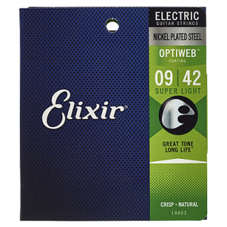 Струни 19002 OPTIWEB SUPER LIGHT - 09-42 комплект струни за електрическа китара ELIXIR 