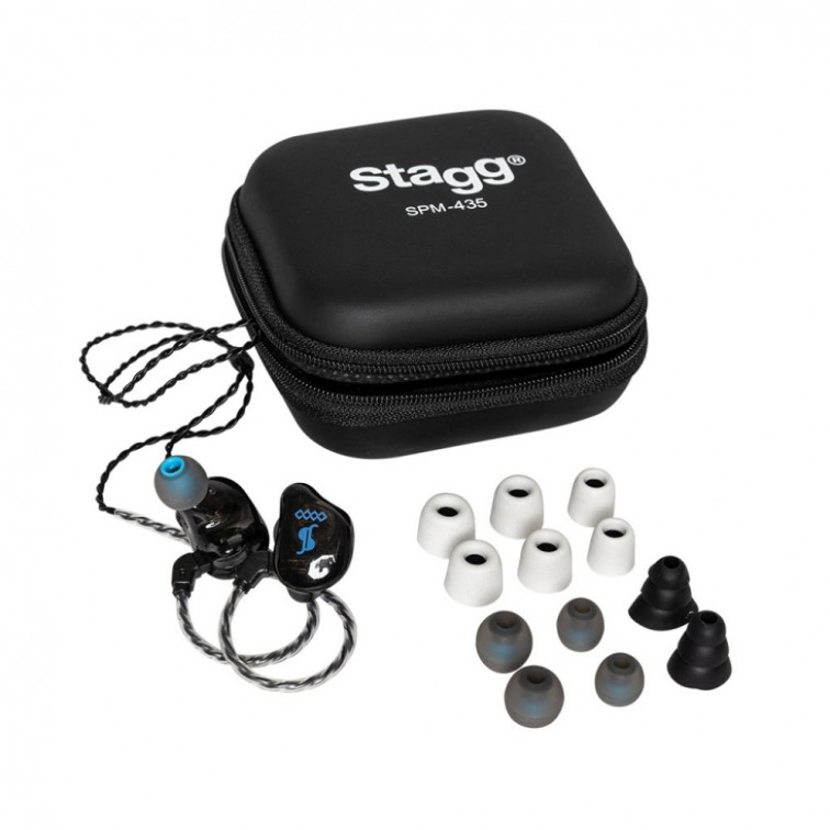 Слушалки in-ear четири драйвера SPM−435 BK мониторни, черни