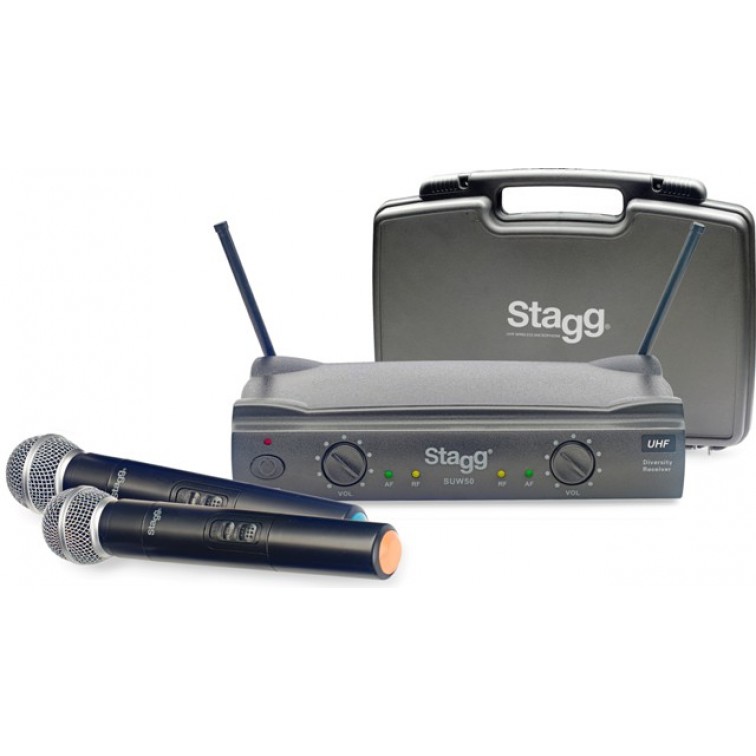 Микрофон двоен безжичен вокален SUW50 MM EG EU UHF / 863.8-864.5
